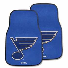 NHL - St. Louis Blues 2-pc Printed Carpet Car Mats 17"x27"