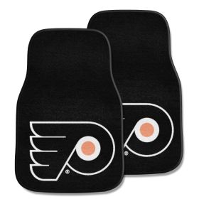 NHL - Philadelphia Flyers 2-pc Printed Carpet Car Mats 17"x27"