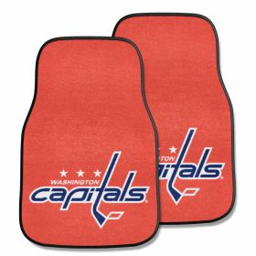 NHL - Washington Capitals 2-pc Printed Carpet Car Mats 17"x27"