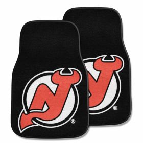 NHL - New Jersey Devils 2-pc Printed Carpet Car Mats 17"x27"