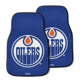 NHL - Edmonton Oilers 2-pc Printed Carpet Car Mats 17"x27"