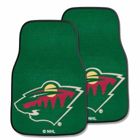 NHL - Minnesota Wild 2-pc Printed Carpet Car Mats 17"x27"