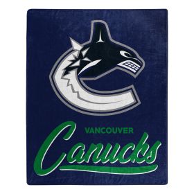 Canucks OFFICIAL NHL "Signature" Raschel Throw Blanket; 50" x 60"