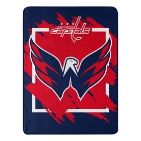 Capitals OFFICIAL NHL "Run" Micro Raschel Throw Blanket; 46" x 60"