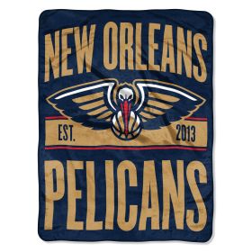 Pelicans OFFICIAL NBA Clear Out Micro Raschel Throw Blanket; 46" x 60"