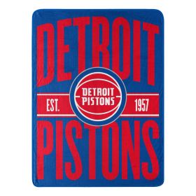 Pistons OFFICIAL NBA Clear Out Micro Raschel Throw Blanket; 46" x 60"