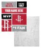 [Personalization Only] OFFICIAL NBA Colorblock Silk Touch Sherpa Throw Blanket - Houston Rockets