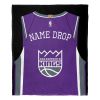 [Personalization Only] OFFICIAL NBA Jersey Silk Touch Throw Blanket - Sac Kings