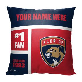 [Personalization Only] OFFICIAL NHL Colorblock Pillow - Florida Panthers