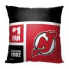 [Personalization Only] OFFICIAL NHL Colorblock Pillow - New Jersey Devils