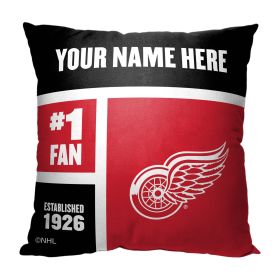 [Personalization Only] OFFICIAL NHL Colorblock Pillow - Detroit Red Wings