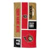 [Personalization Only] OFFICIAL NHL Colorblock Personalized Beach Towel - Ottawa Senators