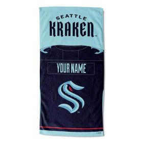 [Personalization Only] OFFICIAL NHL Jersey Personalized Beach Towel - Kraken