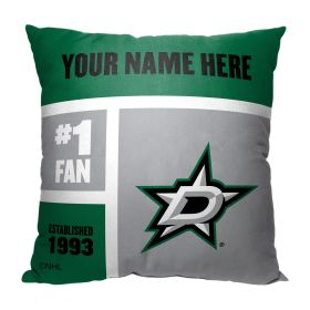 [Personalization Only] OFFICIAL NHL Colorblock Pillow - Dallas Stars