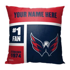 [Personalization Only] OFFICIAL NHL Colorblock Pillow - Calgary Flames