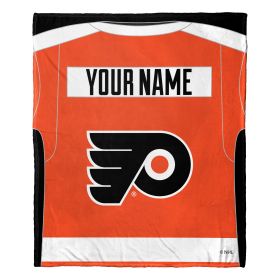 [Personalization Only] OFFICIAL NHL Jersey Silk Touch Throw Blanket - Flyers