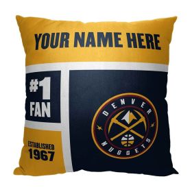 [Personalization Only] OFFICIAL NBA Colorblock Personalized Pillow - Denver Nuggets