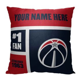 [Personalization Only] OFFICIAL NBA Colorblock Personalized Pillow - Washington Wizards