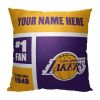 [Personalization Only] OFFICIAL NBA Colorblock Personalized Pillow - Los Angeles Lakers