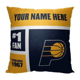 [Personalization Only] OFFICIAL NBA Colorblock Personalized Pillow - Indiana Pacers