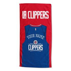 [Personalization Only] OFFICIAL NBA Jersey Personalized Beach Towel - Los Angeles Clippers