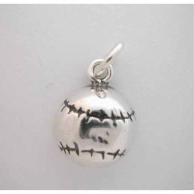 .925 Silver BASEBALL CHARM Sport Ball