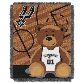 Spurs OFFICIAL National Basketball Association; "Half-Court" Baby 36"x 46" Triple Woven Jacquard Throw by The Northwest Company