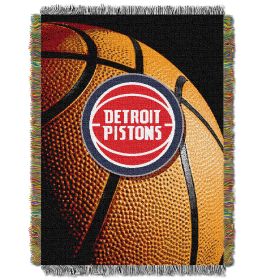 Pistons OFFICIAL National Basketball Association; "Photo Real" 48"x 60" Woven Tapestry Throw by The Northwest Company