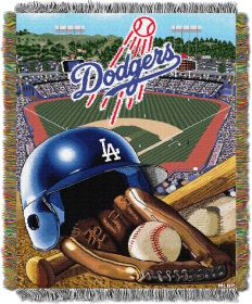 Dodgers OFFICIAL Major League Baseball; "Home Field Advantage" 48"x 60" Woven Tapestry Throw by The Northwest Company