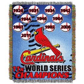 Cardinals CS OFFICIAL Major League Baseball; Commemorative 48"x 60" Woven Tapestry Throw by The Northwest Company