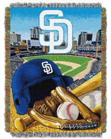 Padres OFFICIAL Major League Baseball; "Home Field Advantage" 48"x 60" Woven Tapestry Throw by The Northwest Company