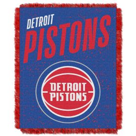 Pistons OFFICIAL NBA "Headliner" Woven Jacquard Throw Blanket