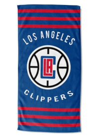 Clippers OFFICIAL National Basketball Association; "Stripe" 30"x 60" Beach Towel - by The Northwest Company