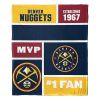 [Personalization Only] OFFICIAL NBA Colorblock Silk Touch Throw Blanket - Denver Nuggets