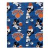 Knicks OFFICIAL NBA & Disney's Mickey Mouse Character Hugger Pillow & Silk Touch Throw Set; 40" x 50"