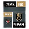 [Personalization Only] OFFICIAL NHL Colorblock Personalized Silk Touch Throw Blanket - Vegas Golden Knights