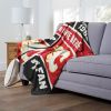 [Personalization Only] OFFICIAL NHL Colorblock Personalized Silk Touch Throw Blanket - Calgary Flames