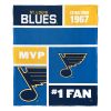 [Personalization Only] OFFICIAL NHL Colorblock Personalized Silk Touch Throw Blanket - St. Louis Blues