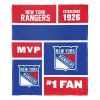 [Personalization Only] OFFICIAL NHL Colorblock Silk Touch Throw Blanket - New York Rangers