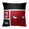 [Personalization Only] OFFICIAL NBA Colorblock Personalized Pillow - Chicago Bulls