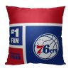 [Personalization Only] OFFICIAL NBA Colorblock Personalized Pillow - Philadelphia 76ers