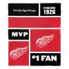 [Personalization Only] OFFICIAL NHL Colorblock Personalized Silk Touch Throw Blanket - Detroit Red Wings