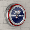 NHL Chrome Double Rung Neon Clock - Winnipeg Jets���