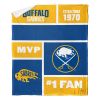 [Personalization Only] OFFICIAL NHL Colorblock Personalized Silk Touch Sherpa Throw Blanket - Buffalo Sabres