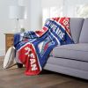 [Personalization Only] OFFICIAL NHL Colorblock Silk Touch Throw Blanket - New York Rangers