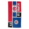 [Personalization Only] OFFICIAL NBA Colorblock Personalized Beach Towel - Los Angeles Clippers